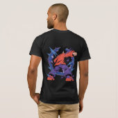 Electric Anime Fighter Silhouette – 稲妻パワー Tシャツ (裏面フル)