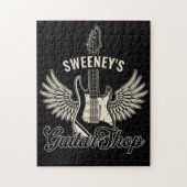 Electric Ax Wings ADD NAMEギタリストギターショップ ジグソーパズル (縦)