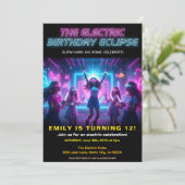 Electric Birthday Neon Glow Party 招待状 (スタンド正面)