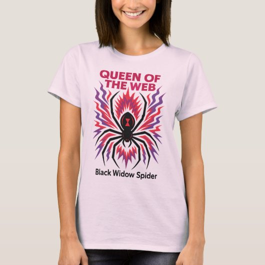 Electric Black Widow Spider Tシャツ (正面)