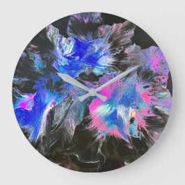Electric Bloom Abstract Clock ラージ壁時計