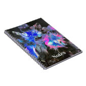 Electric Bloom Abstract Spiral-bound Notebook ノートブック (右側)