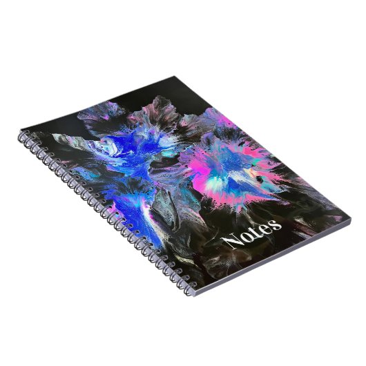 Electric Bloom Abstract Spiral-bound Notebook ノートブック (右側)
