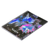 Electric Bloom Abstract Spiral-bound Notebook ノートブック (左側)