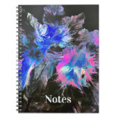 Electric Bloom Abstract Spiral-bound Notebook ノートブック (正面)