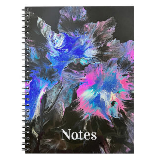 Electric Bloom Abstract Spiral-bound Notebook ノートブック