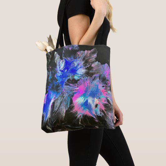 Electric Bloom Abstract Tote Bag トートバッグ (クローズアップ)