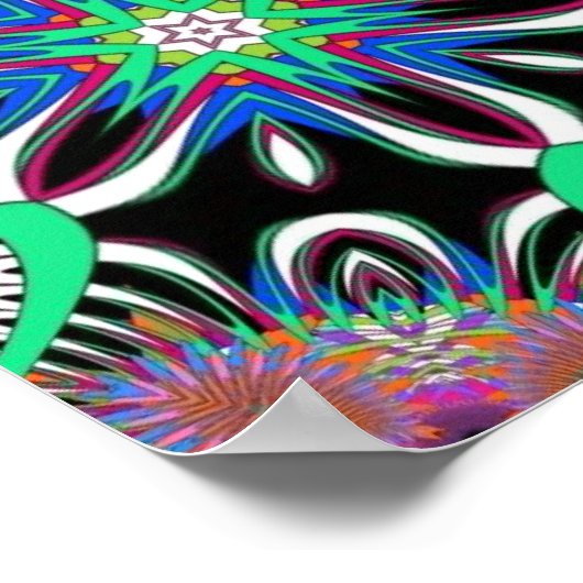 Electric Bloom Mandala ポスター (角)