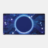 Electric Blue Circuit Board Desk Mat for Tech Fans デスクマット (正面)