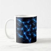 Electric Blue Energy Grid Mug | Futuristic コーヒーマグカップ (左)