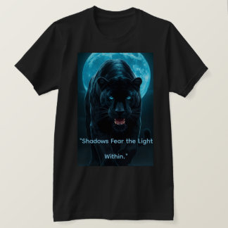 Electric Blue Neon Black Panther Graphic T-Shirt - Tシャツ