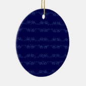 Electric Blue Neural Horizon Abstract Pattern セラミックオーナメント (右)
