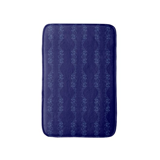 Electric Blue Neural Horizon Abstract Pattern バスマット (正面縦)