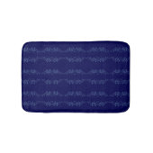 Electric Blue Neural Horizon Abstract Pattern バスマット (正面)