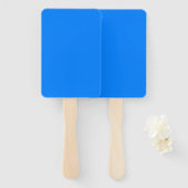 Electric Blue Rectangle Fan for Elegant Event Comf ハンドファン (正面&裏面)
