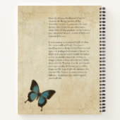 Electric Blue Ulysses Swallowtail ノートブック (裏面)