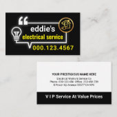 Electric Bulb Circuit Bubble Speech 名刺 (正面/裏面)