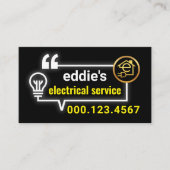 Electric Bulb Circuit Bubble Speech 名刺 (正面)