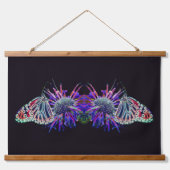 Electric Butterfly Abstract Nature Art 吊り下げ型タペストリー (正面)