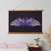 Electric Butterfly Abstract Nature Art  吊り下げ型タペストリー (寝室)