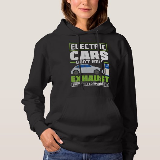 Electric Cars emit compliments Battery Electric Ve パーカ (正面)