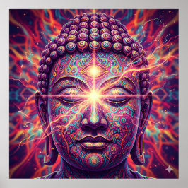 Electric Chakra Buddha - Psychedelic Enlightenment ポスター