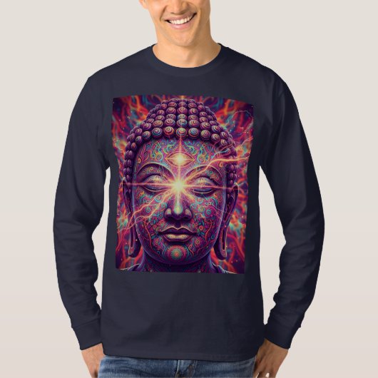 Electric Chakra Buddha - Psychedelic Enlightenment Tシャツ (正面)