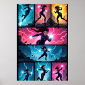 Electric Chaos Pop Art Poster ポスター (正面)