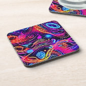 Electric Color Burstデザイン コースター (左側)