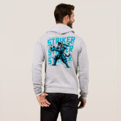 Electric Cyber Samurai Cat Hoodie - ゲーマー向け パーカ (裏面フル)