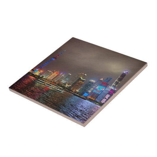 Electric Dreams - Futuristic Shanghai Skyline, A C タイル (側面)