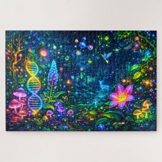 Electric Eden: ネオンジャングルの野生生物とサイバーDNA ジグソーパズル (横)