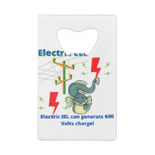 Electric EEL Can Generate 600 Volts クレジットカード栓抜き (裏面)