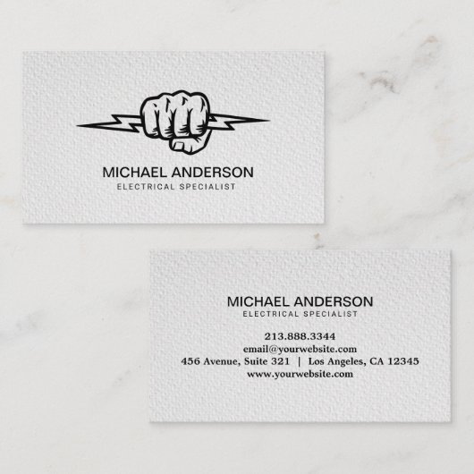 Electric Electrical Electrician Professional  名刺 (正面/裏面)