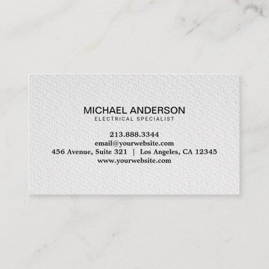 Electric Electrical Electrician Professional  名刺 (裏面)