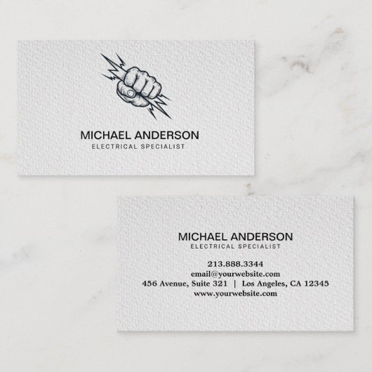 Electric Electrical Electrician Professional  名刺 (正面/裏面)