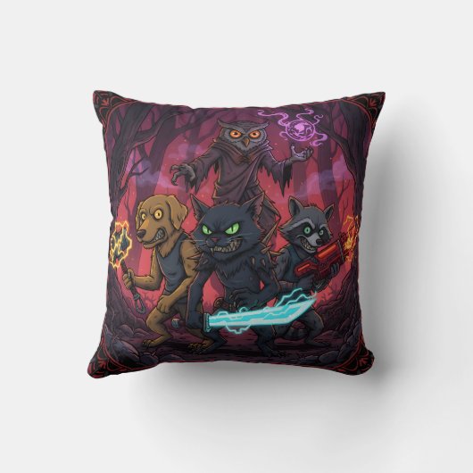 Electric Fantasy Animal Warrior Art クッション (裏面)