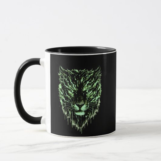Electric Feline Focus | ハイエナジーアート マグカップ (左)