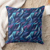 Electric Flora Throw Pillow クッション (ブランケット)