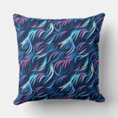 Electric Flora Throw Pillow クッション (裏面)