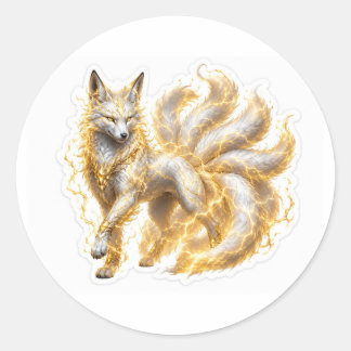 Electric Fox Sticker ラウンドシール