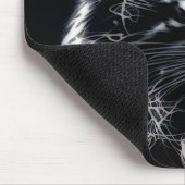 Electric Fractal Black Cat Mouse Pad マウスパッド (コーナー)