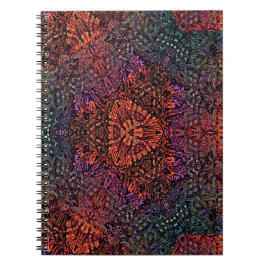 Electric Fractal Kaleidoscope Abstract Design ノートブック