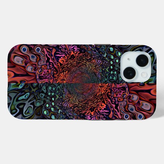 Electric Fractal Kaleidoscope Abstract Design Case-Mate iPhoneケース (裏面 (横))