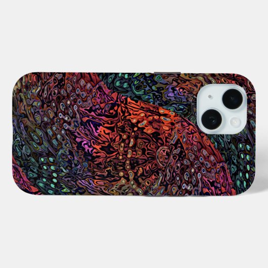 Electric Fractal Kaleidoscope Abstract Design Case-Mate iPhoneケース (裏面 (横))