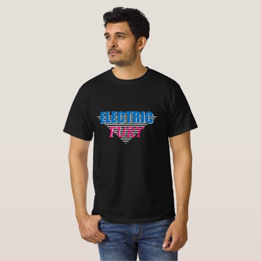 Electric Fury Synthwave Neon Tシャツ (正面フル)