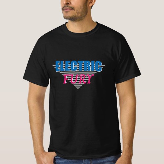 Electric Fury Synthwave Neon Tシャツ (正面)