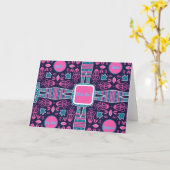 Electric Geometrics Doodle You恋しく思 Card カード (黄色い花)