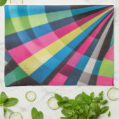 Electric Geometry Radio Waves & Sunrays Art Deco  キッチンタオル (折り畳み)