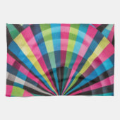 Electric Geometry Radio Waves & Sunrays Art Deco  キッチンタオル (横)